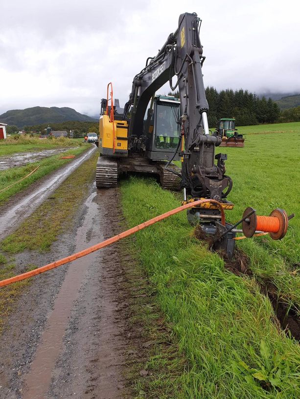 Pløying og graving av fiber